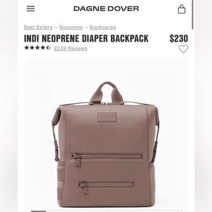 Dagne Dover Neoprene Diaper Bag - Dune - Medium